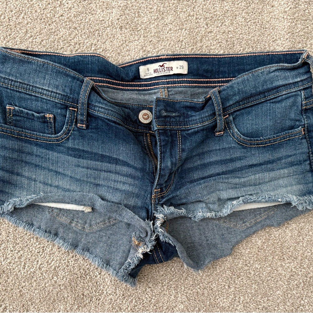 Hollister Blue Denim Shorts size 9 low rise